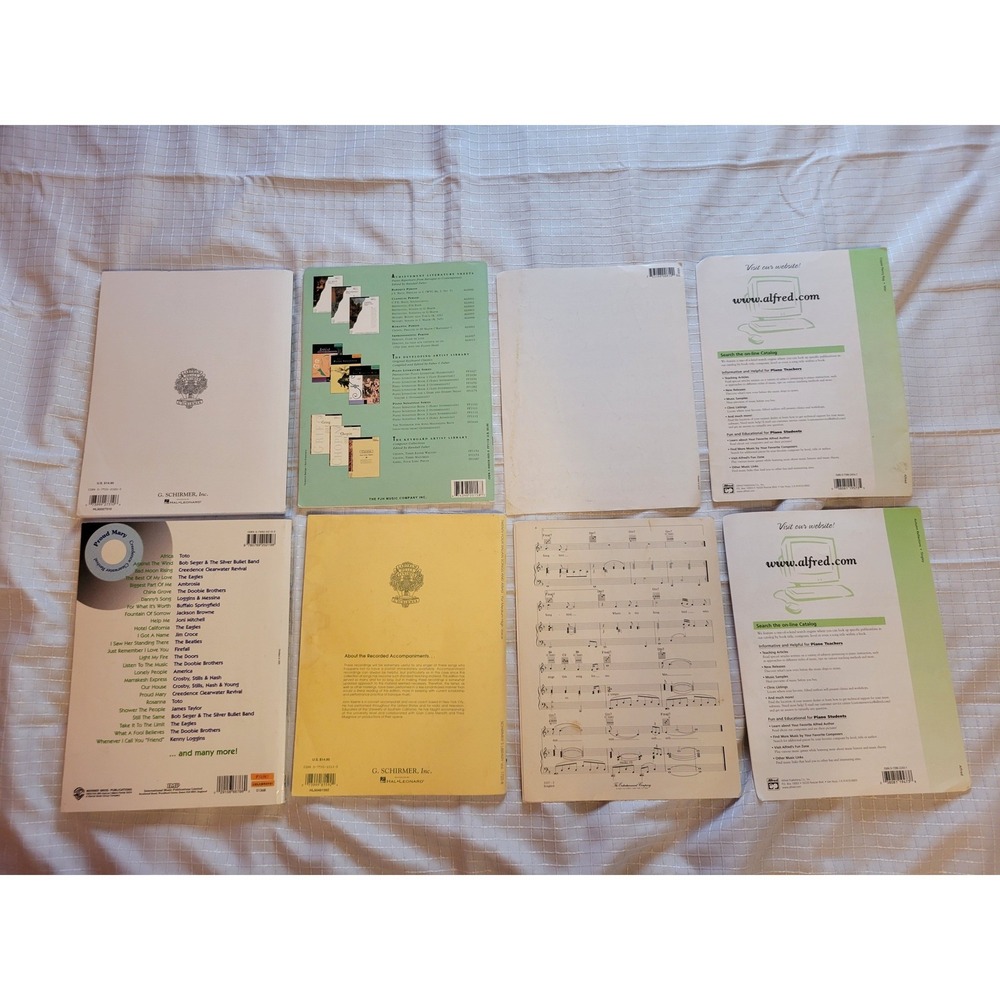 Vintage Sheet Music Bundle Piano Vocal Rock Classics Italian Arias 8 Books CD - Picture 2 of 2